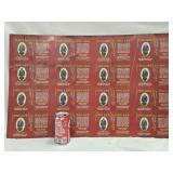 Prince Albert metal sheet of uncut cans measures