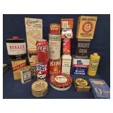 21 vintage advertising tins and boxes some have