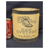 Seal Brand Raw Oysters one gallon pail bucket,