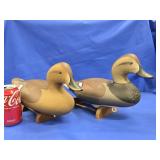 Pair Gadwall Drake and Hen Decoys  look at