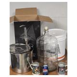 Home Brewing Outfit  - large glass jar, stock