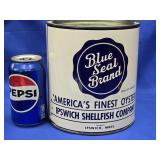 Blue Seal Brand Oysters One Gallon Tin Can