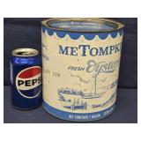 MeTompkin Brand, one gallon tin can, Merompkin