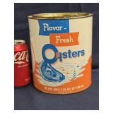 Oyster One Gallon Tin Can packed by Edward H.