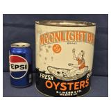 MOONLIHHT BAY FRESH RAW OYSTERS, one gallon tin