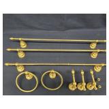 Vintage Solid Brass - Three 30" Towel Bars, Two