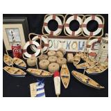 Nautical Decorations- 10 mini wood Sailboats,  5
