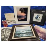 Art lot mix - Seascape Oil painting on panel ,