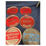 6 One Gallon Oyster Can Lids look at pictures for