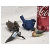 Vintage wood carvings - 2 Ducks, goose, fungus