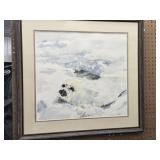 Watercolor Wildlife  Young Arctic Seal signed