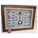 Nautical Knot Board Display frame measures
