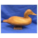 Carved Decoy natural finish 1988 signed Decoy