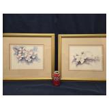 2  M. Bertrand Signed & Numbered Framed Floral
