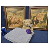 2 Victorian Chromolithograph prints Children,