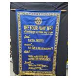 Vintage Rotoary Banner "The Four Way Test.