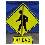 Road Sign Pedestrian Ahead look at pictures for