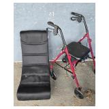 Gaming chair and a walker look at pictures for