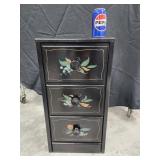 3 drawer painted stand.