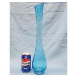 17.75" Crackle glass vase.   Has 2 bubbles in