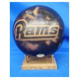 St. LOUIS Rams Bowling ball.   Ball has been used