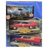 3 Die Cast Metal Model Cars  - 1/18 scale model