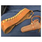 Leather Gun Holster  and Leather belt look at