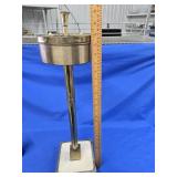 MCM Ashtray stand , metal and marble, 26"h look