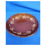 Eldreth Pottery redware fish motif dated 2003.