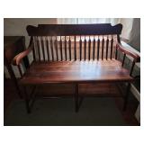 Arrow back settee colonial revival.