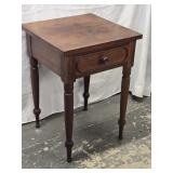 Sheraton style Stand with dovetailed drawer turned