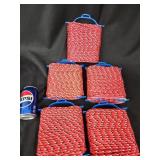5 packs of rope.  Unknown size.  Look at the