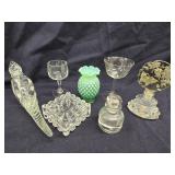 Lot - 3 Crystal Perfume Bottles,  Fenton