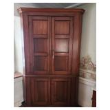 Early cherry 2 piece blind corner cabinet.