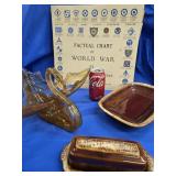 Lot - MCM Art Glass swan, Hull zoven proof