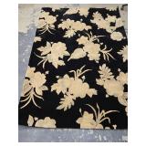 Rug Noir background with floral made in china