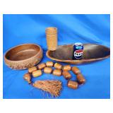 Wooden pray beads oversized,  carved European