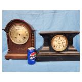2 wood mantel clocks.  C.E. Fry London and