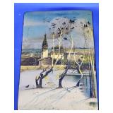 Russian Laqucar box Fedoskino Factory with Winter