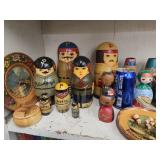 Wood Nesting dolls, not complete.  Baseball