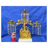 Brass Victorian Girandole , Candelabra,  measures