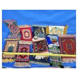 Persian made 6" x 6" wool doll house rug and 9