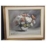 Oil painting on Camvas Still Life Vase of Flowers