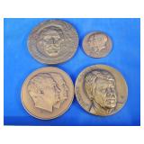 4 Bronze tokens: 1972 James Abbott Neil Whistler