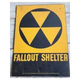 Original DOD Fallout Shelter sign.  14" H x 10"