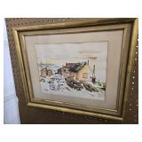 Regina S. New England Winter Harbour Scene