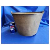 Brass bucket 9" H. Has some dents.   Look at the