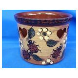 Eldreth Pottery Redware candleholder with Lady