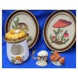 5 pc. Merry Mushroom  lot - Ceramic Merry