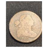 1807 Draped Bust Large Cent.  Look at the photos